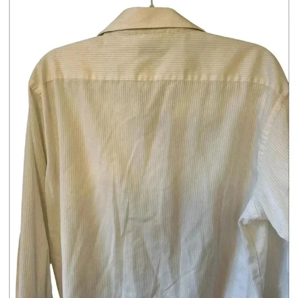 CHRISTIAN DIOR Longsleeve Button Down White Verticle Striped Shirt * VINTAGE - Picture 7 of 14